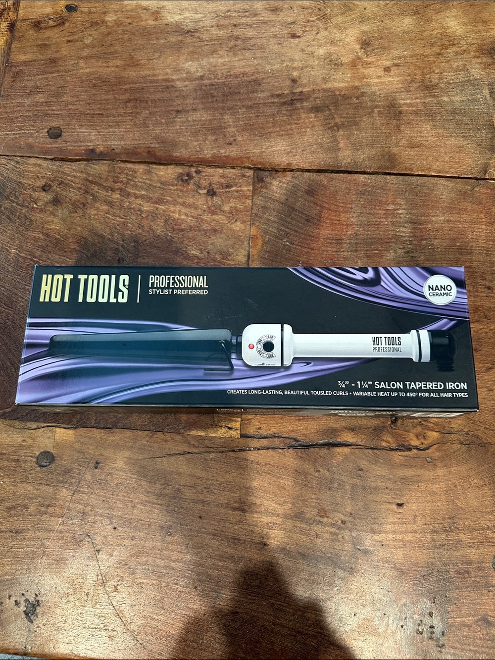 Hot Tools Professional White & Black Salon Tapered Curling Iron